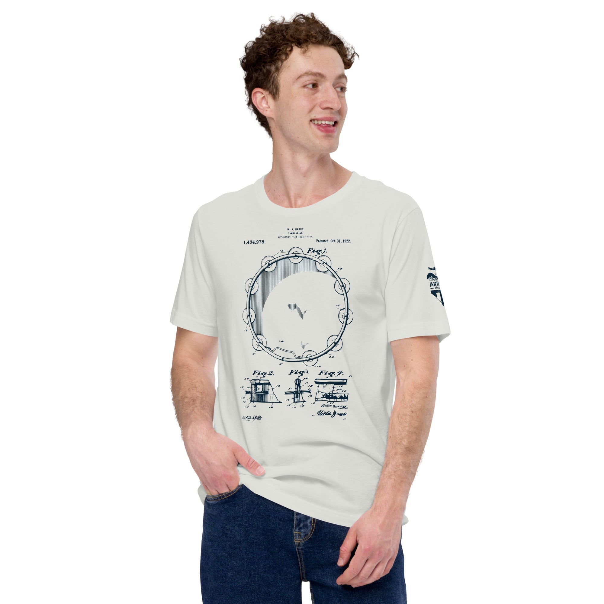 Merch - Barry Tambourine Patent Tee | Short - Sleeve Unisex - Artifact Percussion