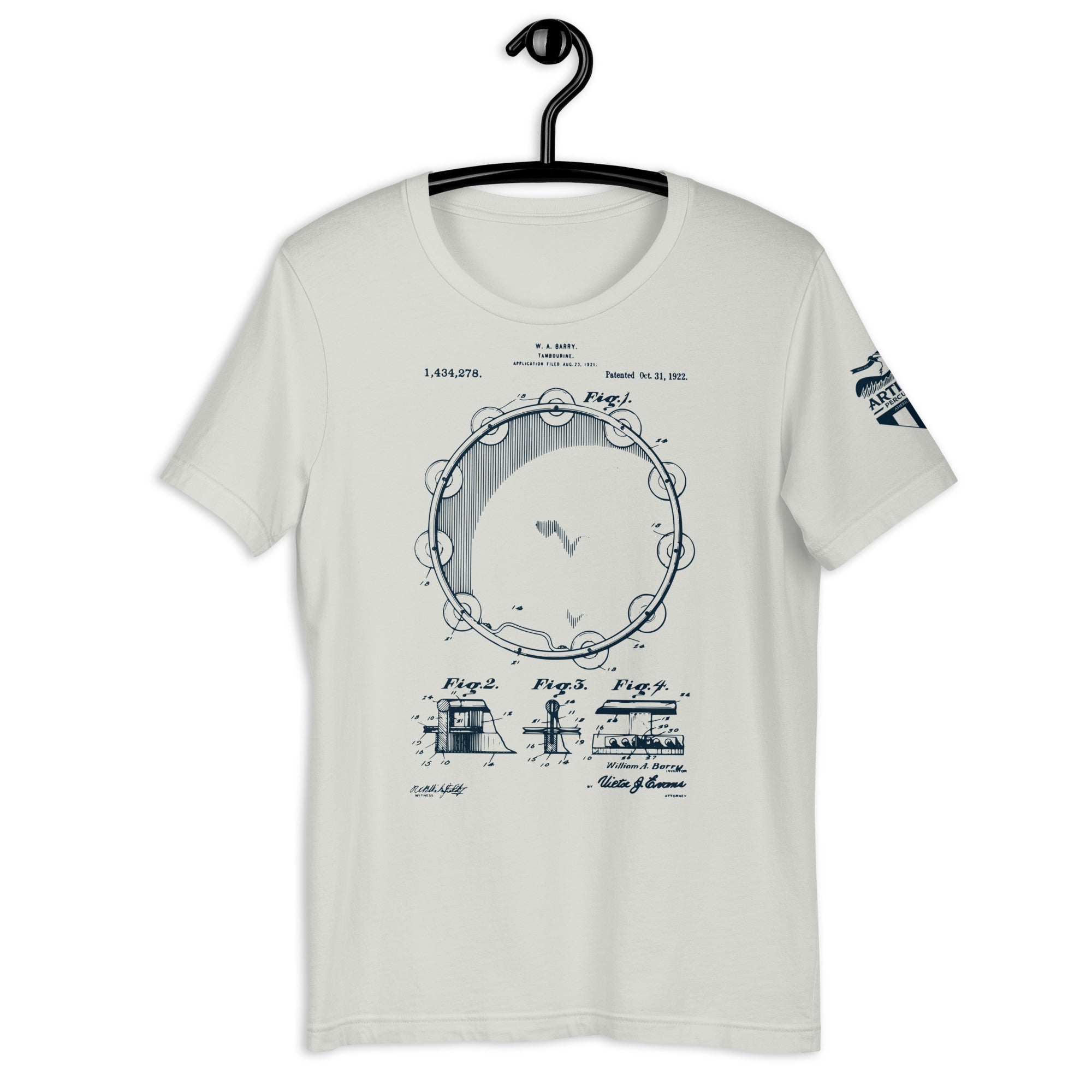 Merch - Barry Tambourine Patent Tee | Short - Sleeve Unisex - Artifact Percussion