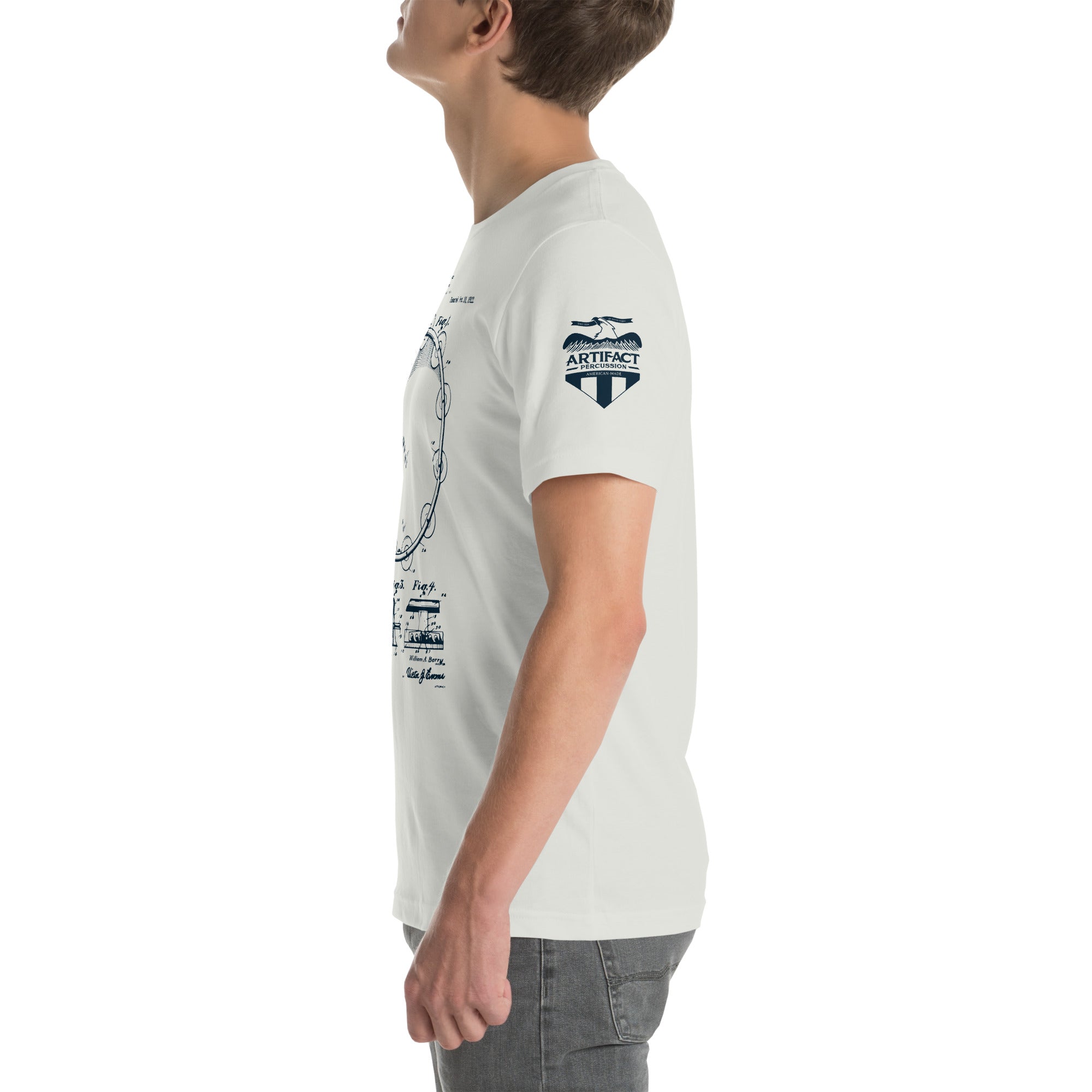 Merch - Barry Tambourine Patent Tee | Short - Sleeve Unisex - Artifact Percussion