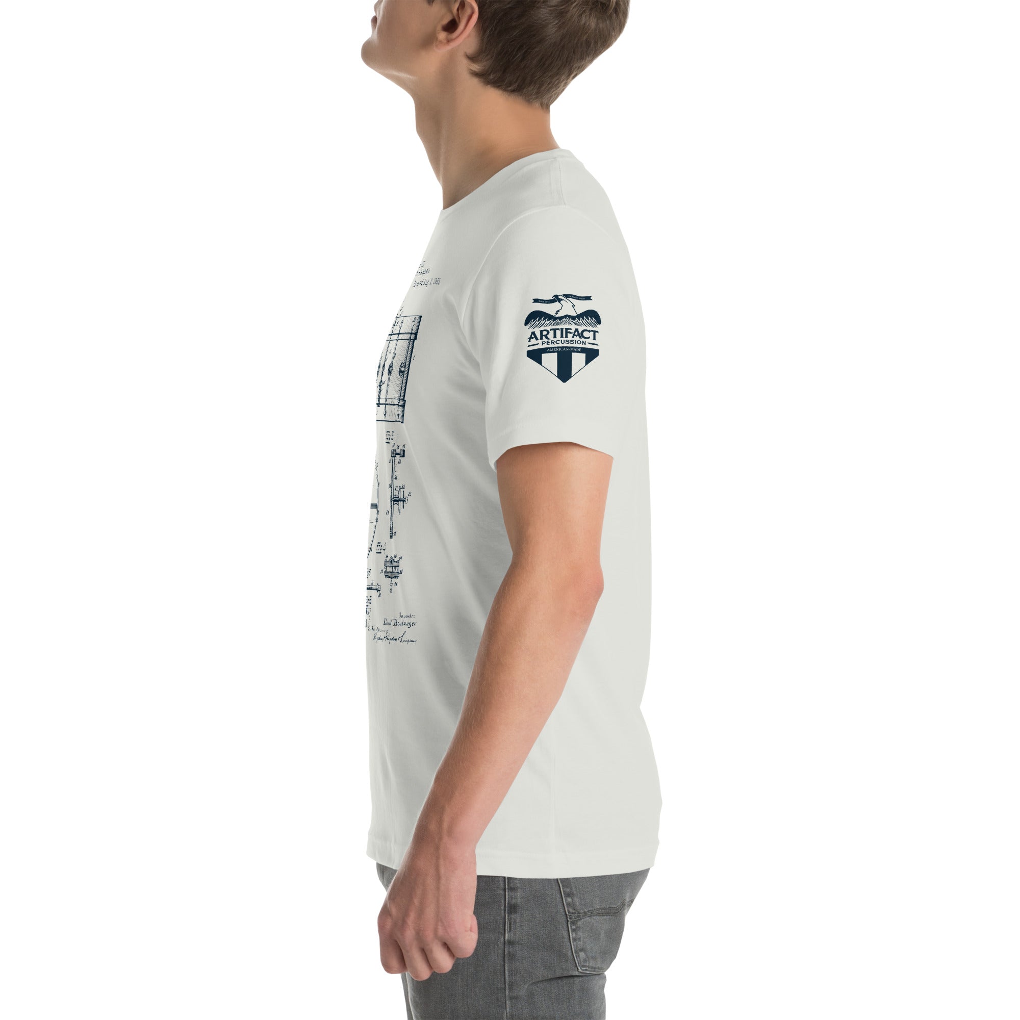 Merch - Boulanger Snare Drum Patent Tee | Short - Sleeve Unisex - Artifact Percussion
