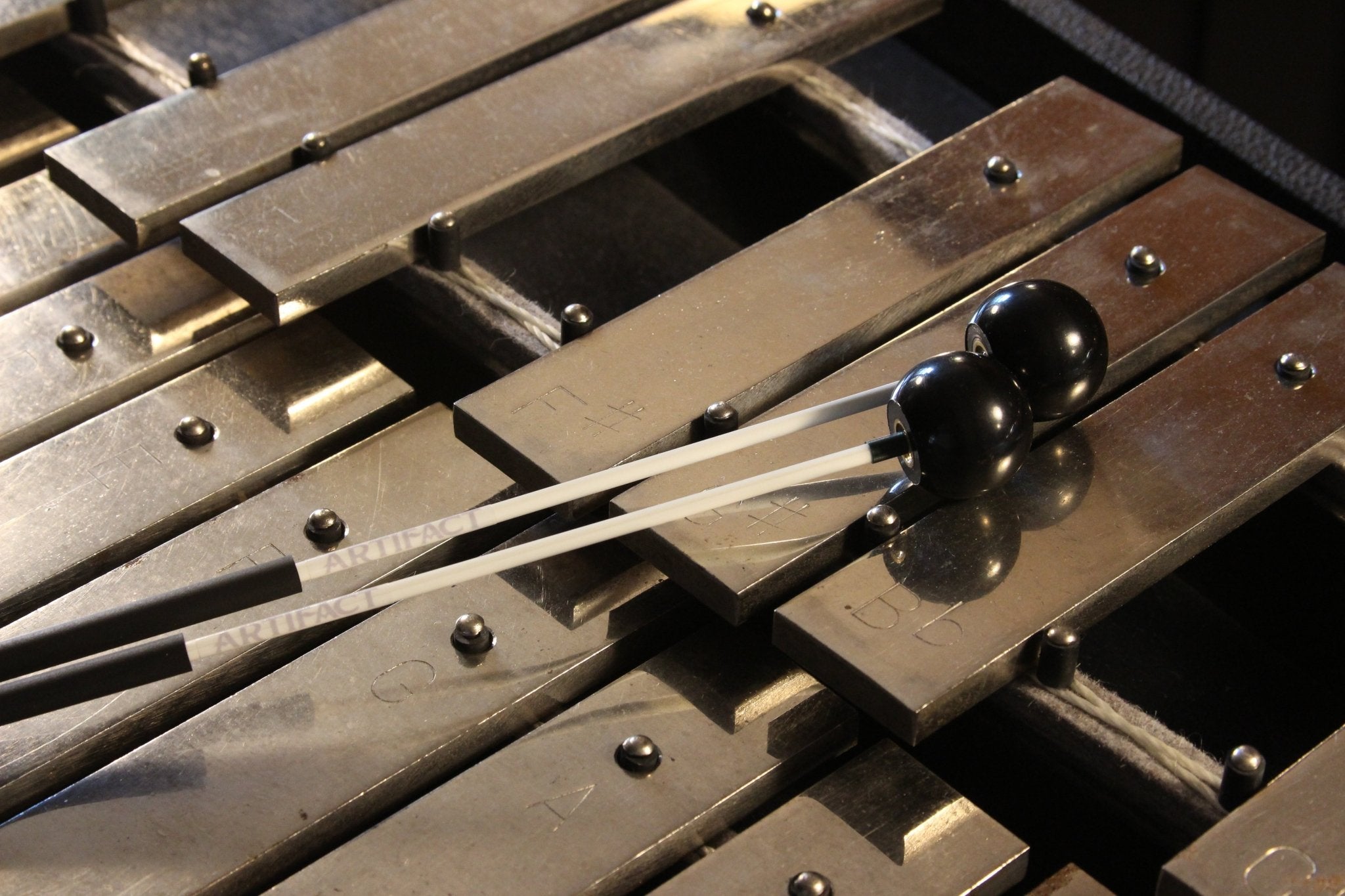 Glockenspiel Mallets - Hercules | 1" Phenolic w/ Brass Insert | Very Hard - Artifact Percussion