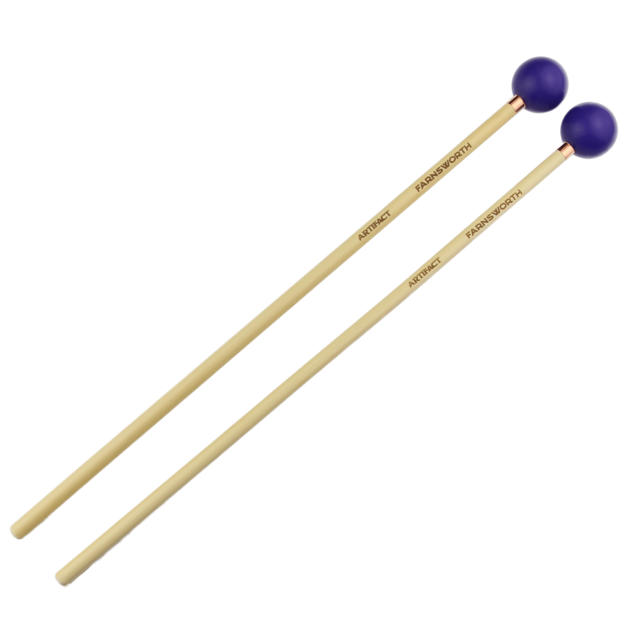 Xylophone Mallets - Farnsworth | 1 1/8" Indigo | Very Hard - Artifact Percussion