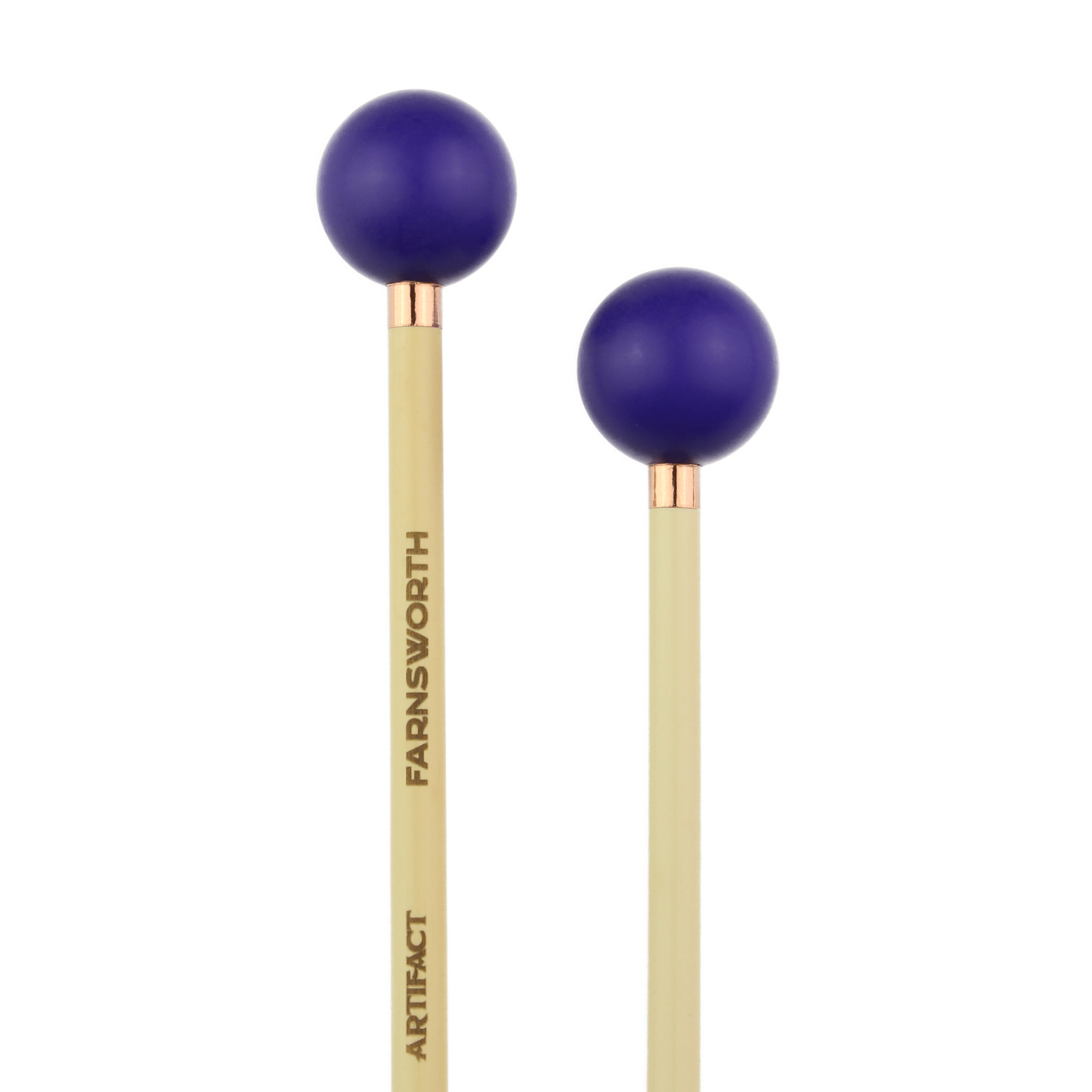 Xylophone Mallets - Farnsworth | 1 1/8" Indigo | Very Hard - Artifact Percussion