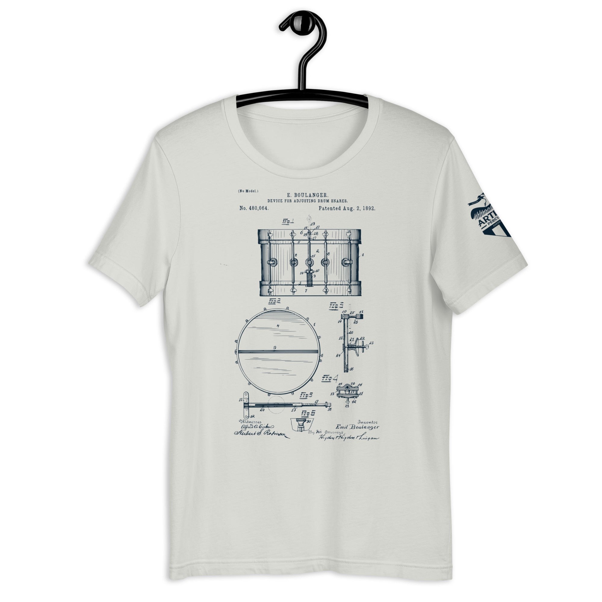 Boulanger Snare Drum Patent Tee | Short-Sleeve Unisex