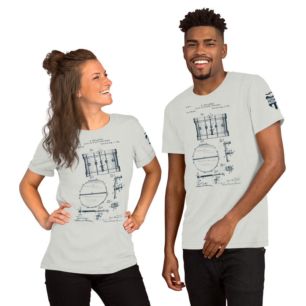 Boulanger Snare Drum Patent Tee | Short-Sleeve Unisex